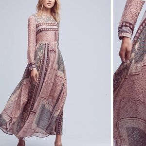 Mariagrazia 1970s Maxi Dress boho M India 70s panizzi Italy cavina Anthropologie